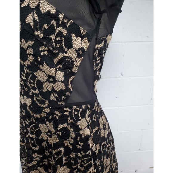 Material Girl dress black/tan lance color size M - Picture 7 of 16